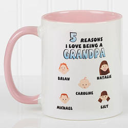 His Reasons Why Personalized Family Characters Coffee Mug
