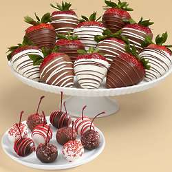 10 Christmas Cherries & 12 Swizzled Strawberries Gift Box