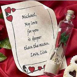 Romantic Message In A Bottle