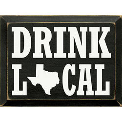 Drink Local Personalized State Wall Plaque