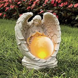 Guardian Angel with Solar LED Orb