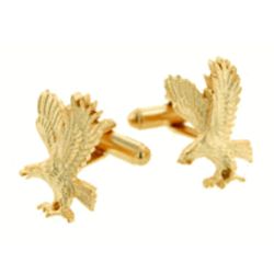 Gold-Plated Patriotic Eagle Cufflinks