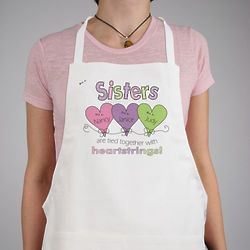 Sister's Personalized Heart Strings Apron
