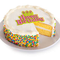 6-Inch Vanilla Happy Birthday Cake