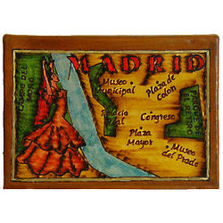 Map of Madrid Leather Photo Album