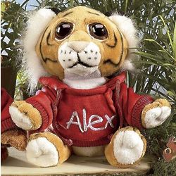Personalized Zoo Animals Stuffed Tiger