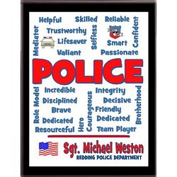 Police Expressions Personalized Plaque