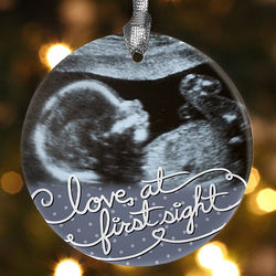 Baby Sonogram Photo Personalized Christmas Ornament