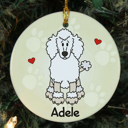 Personalized Ceramic Loved By My Poodle Ornament