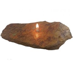 Single Wick Fire Rock 0il Candle