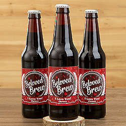 Beloved Brew 6 Personalized Beer Bottle Labels