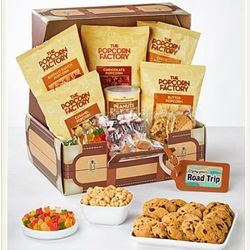 Suitcase of Snacks with Road Trip Tag Gift Box