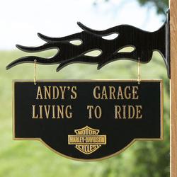 Personalized Harley-Davidson Garage Sign - FindGift.com