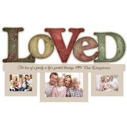 Loved 3 Picture Collage Personalized Wall Frame