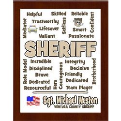 Sheriff Expressions Personalized Plaque