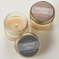 Personalized Forever In Love Candle Wedding Favors