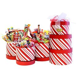 Holiday Stripe Nostalgic Candy Tower