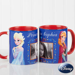 Personalized Disney Frozen Coffee Mug with Red Handle