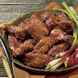 5 Lbs Hot 'n Spicy Buffalo and Barbecue Oven Baked Chicken Wings