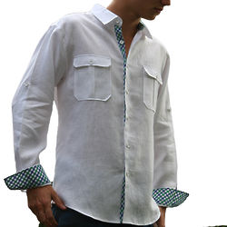 Ponce Linen Shirt with 2 Chest Pockets
