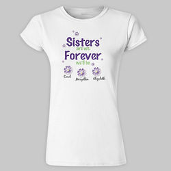 Personalized Sisters Forever Fitted T-Shirt
