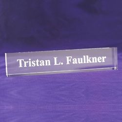 Personalized Contemporary Acrylic Desk Nameplate