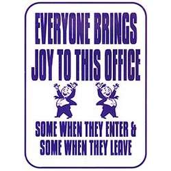 Joy to the Office Sign
