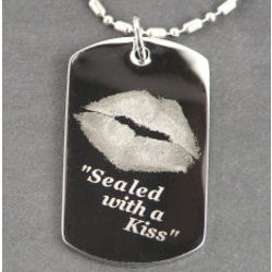 Sealed with a Kiss Engraved Pendant/Keychain