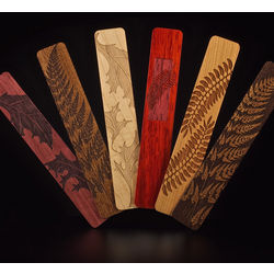 Leaves and Ferns Wood Bookmarks
