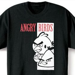 Angry Birds Black and White T-Shirt - FindGift.com