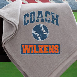 Coach's Personalized Sweatshirt Blanket