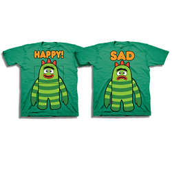Yo Gabba Gabba Brobee Happy and Sad Toddler Flap T-Shirt