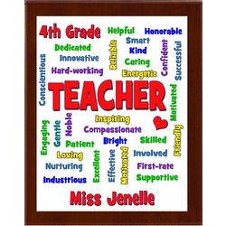 Teacher Expressions Personalized Plaque