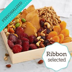Simply Snacks Gift Crate with Personalized Ribbon