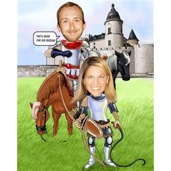 Camelot Personalized Caricature Print