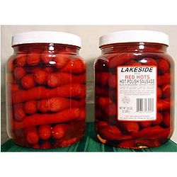 Red Hot Pickled Polish Sausage Jars