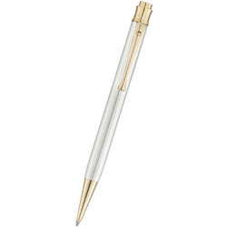 Tango Ballpoint Pen with Sterling Silver Lines and Gold Fittings