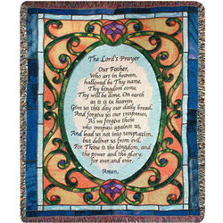 Lord's Prayer Tapestry Woven Throw