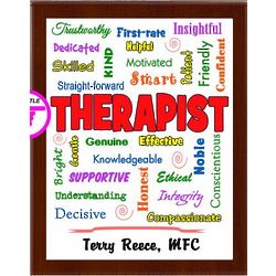 Therapist Expressions Personalized Plaque