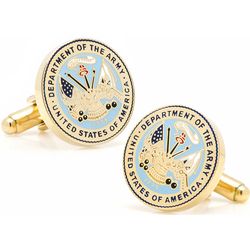 US Army Seal Gold Plated Cufflinks