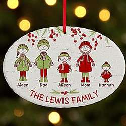 Personalized Cozy Family Ornament