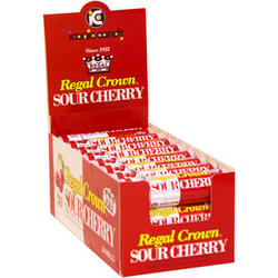 24 Regal Crown Sour Cherry Hard Candy Rolls