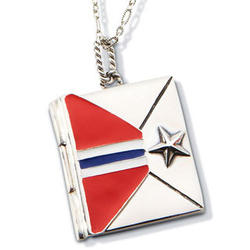 US Military Star Honor Guard Envelope Necklace