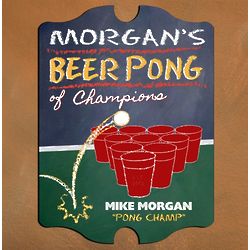 Personalized Beer Pong Champion Pub Sign