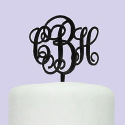 Personalized Monogram Acrylic Cake Topper