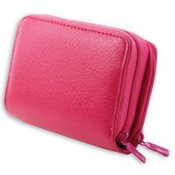 RFID Protection Pink Leather Wallet