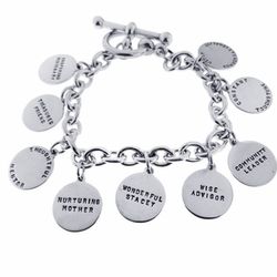 Silver Bracelet With Name Charms