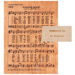 Personalized Amazing Grace Etched Wood Plaque