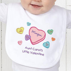 Little Valentine's Personalized Candy Hearts Bib