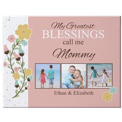 Personalized My Greatest Blessing 14x11 Photo Canvas